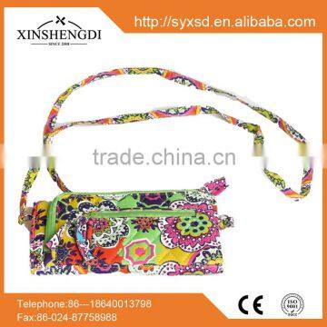 RE139 Latest Design Hot Selling cotton quilted floral wallet women