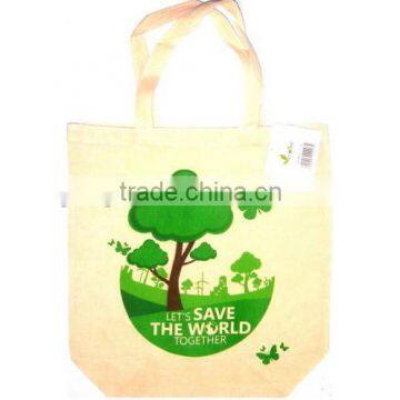 100% COTTON ECO- FRIENDLY REUSABLE CROCERY TOTE SHOPPING CARRYING BAG