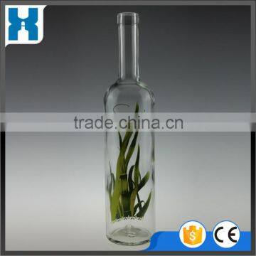 750ML ROUND GLASS BOTTLE FOR LIQUOR WITH DECAL