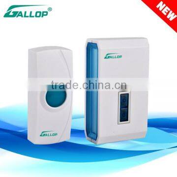 2016 Gallop IP44 warter proof wireless doorbell with CE long distance D138