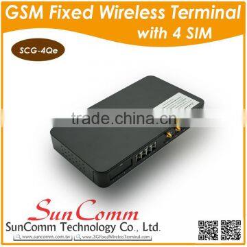 SCG-4Qe GSM Fixed Wireless Terminal/Gateway with 4SIM, 4Tel ports,Support PBX