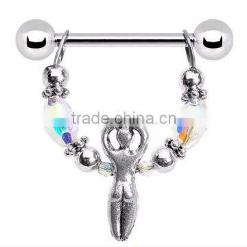 Fashion nipple rings dangling body piercing jewelry