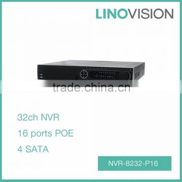 Professional 32CH 1.5U 4SATA NVR, Support 16 ports POE