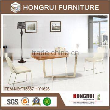 6 seater wood dining table modern dining room furniture table and chair for sale