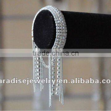 FRINGE CHUNKY CUFF RHINESTONE WEDDING BRACELET