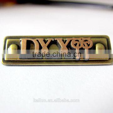 2016 good design jeans metal label for sex lady jeans