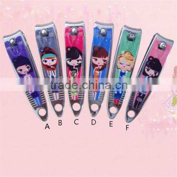 Wholesale nail clipper with girl epoxy cover