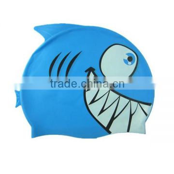 fish shape designed cartoon swim cap hat