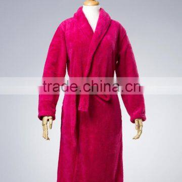 RED Coral Fleece Bathrobe Men, Wholesale Bathrobe photo-2