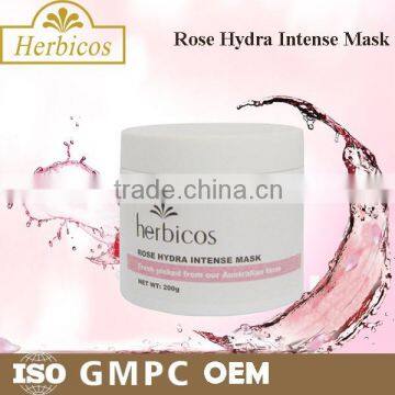 Private Label Cosmetic Facial Mask Cream Rose Hydra Intense Mask 200g