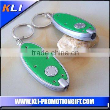 oval shape mini led flashlight keychain gift