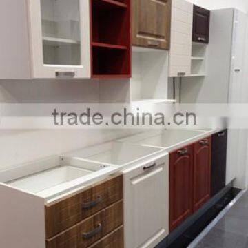 Variety color PVC door , melamine carcasdd , kitchen cabinet design , modern kitchen cabinet