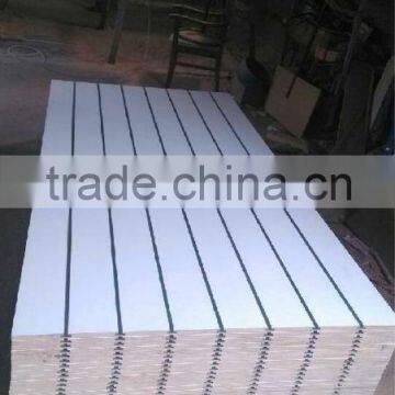 Funiture grade/ groove/wood grain /warm white color plain Melamine MDF