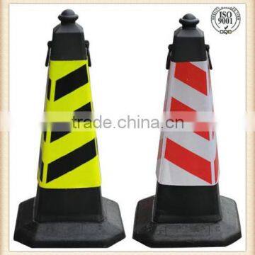 75CM Square PE Traffic Cone Black Base