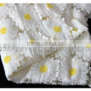 New Design Sunflower Pattern Cheap Guipure Lace Fabric for Children Dress photo-2