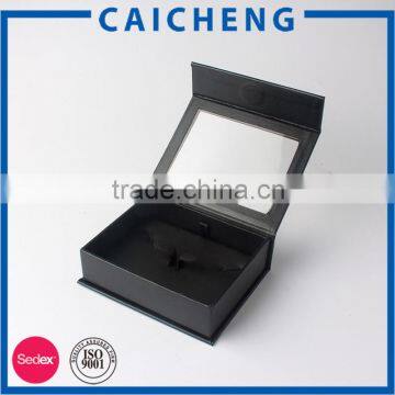 China Handmade Lid and Base Black Paper Jewelry Package Bracelet Box photo-5