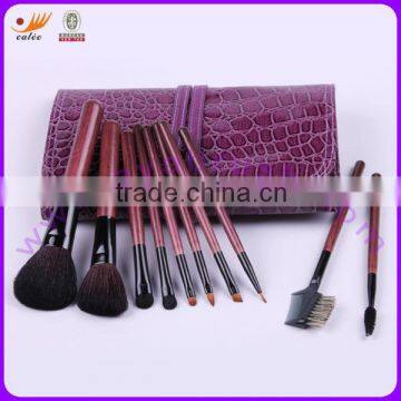 Superior Quality of 10pcs Alligator Pattern animal hair personalized makeup brush