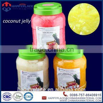 pineapple coconut jelly, bubble tea jelly, coconut soft jelly