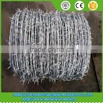 Anping xiyue hot-dip galvanized barbed wire 25kg price per roll