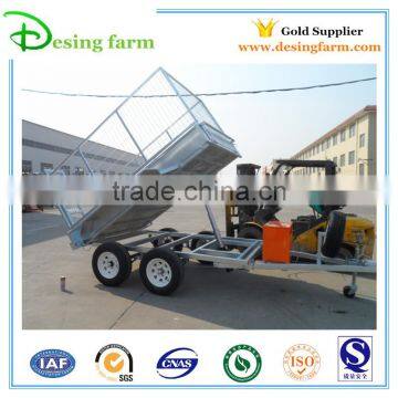 hot sale galvanized hydraulic tipping utility box semi trailer