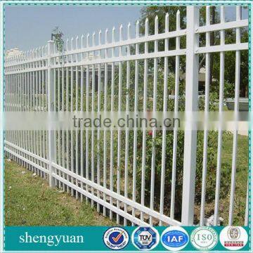 White PVC Coated Ornamental Galvanized Steel Picket Fence