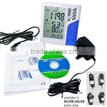 Digital Wall Mount / Carbon Dioxide CO2 Temperature RH Data Logger Monitor Indoor Air Quality 0~9999ppm Made in Taiwan photo-2