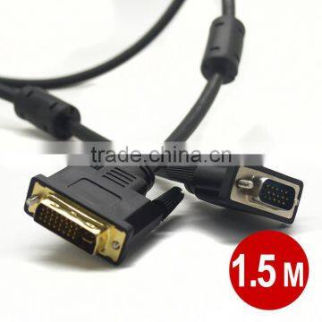 5FT/1.5M DVI-I(24+5) Male to VGA Male Video Monitor Cable(DVII1-H151-1.5M)