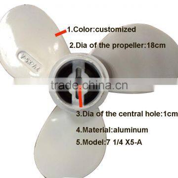 Aluminum Plastic Propeller 7 1/4 X5-A for 2.0-5hp Outboard Motor/boat Plastic Propeller/plastic Fan Propeller photo-2