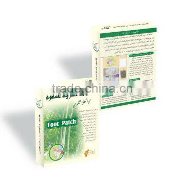 NEW green herbal manufacture kinoki detox foot pads Middle east market version Arabic language