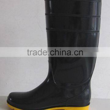 Cheap Black Knee High Rain Boots photo-2