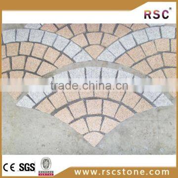 granite fan shaped paving stone