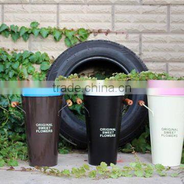 Dutch Outdoor Garden Gold Galvanized Tall Wholesale Metal Vases for Flower Arrangements photo-3