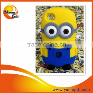 New arrive dispicable me PC/silicone case for iphone4S/5S cover