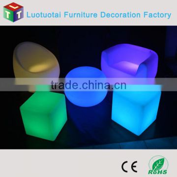 Commercial LED furniture /light up wireless led seatting cube light