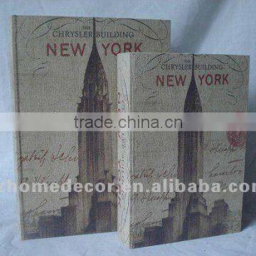 11A366 Wooden Boxes with building printing