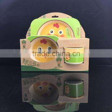 Hot Marketing Best Quality Baby Bowl, Spoon Bowl Cup Bamboo Fiber Eco-friendly Baby Dinner Set photo-5