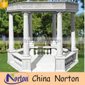 Outdoor pure white wedding decoration Italy style stone gazebo garden NTGM-026Y