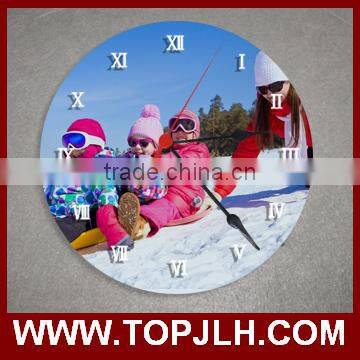 Fancy Design DIY Sublimation Printing Round Shape Glass Wall Clock photo-3