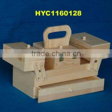 wooden sewing box