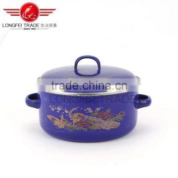 Bule Enamel Cookware/enamel Casserole Sets With Enamel Lid Wholesale photo-2