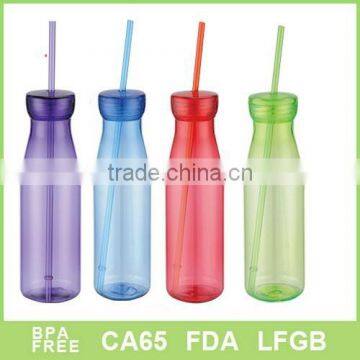 Colour clear plastic milk water bottle for kids