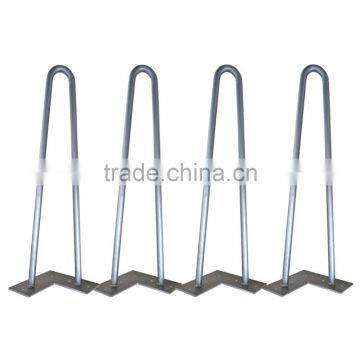 16 Inch Set of Four Steel Hairpin Table Legs for End Tables
