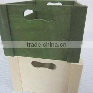 Green Color Plywood Wooden Crate for Milk Friut photo-2