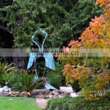 High Quality Indoor Decoration Bronze Crane Treading Turtle Sculpture for Sale photo-2