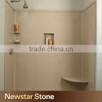 Chinese good quality polished quartz shower stone wall panel