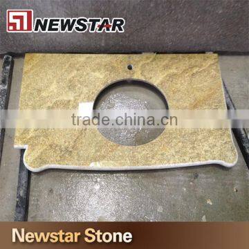 Newstar King Golden Brazilian Granite Slabs Vanity Top for Sale photo-2