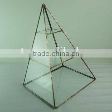 Geometric Stained Glass Display Pyramid Jewelry Box photo-4