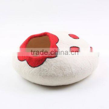 2017 china supplies cheap handmade kat vilt huis 100% wool cat house in stock