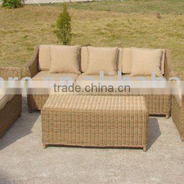 Modern style sectional rattan wicker furniture sofa set