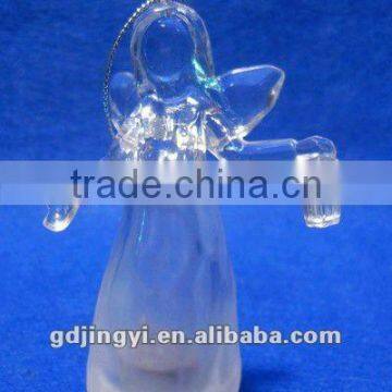 Clear Acrylic Angel Figurines With Led RBG 7 Colors Light Xmas Ornament photo-2